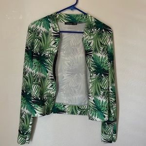 Palm Print Bomber Jacket